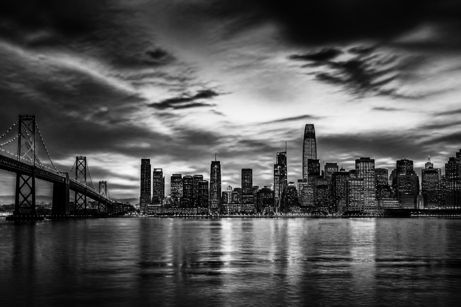 San Francisco skyline at dusk across the bay